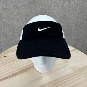 Nike Legacy91 Visor Unisex OSFM Black White Dri-FIT Mesh Adjustable Hat